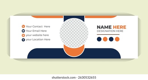 Modern Email Signature Templates, Colorful and Sleek Vector Design, Creative Email Signature Vector Template, Professional and Stylish
