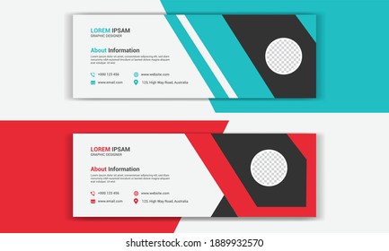 Modern Email Signature Vector Templates