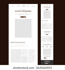 Modern Email Template Design clean Newsletter Banner Layout for Business
