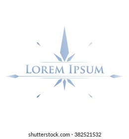 modern emblem crystal with text