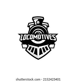 Modern emblem logo concept of Locomotives