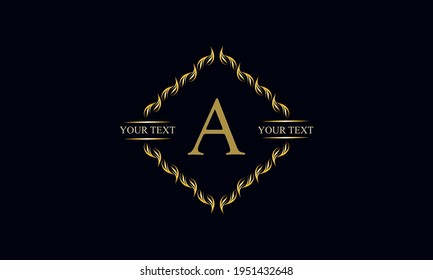 Modern emblem, monogram with the letter A. Icon, company brand. Logo design for business, beauty industry, cosmetics, salon, boutique, company, corporation.
