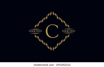 Modern emblem, monogram with the letter C. Icon, company brand. Logo design for business, beauty industry, cosmetics, salon, boutique, company, corporation.