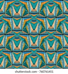 Modern embroidery seamless pattern. Geometric abstract grunge background. Tapestry wallpaper with  geometric shapes, figures, rhombus, triangles. Tapestry sketching texture. Embroidery luxury design.