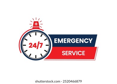 Modern emergency service word concept with flat design