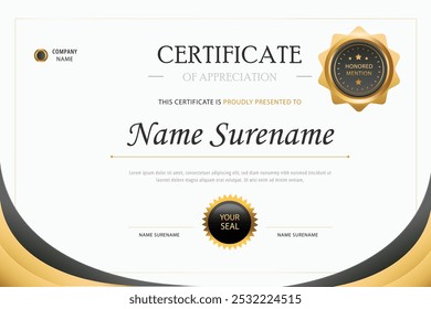 modern employee of the month excellence certificate