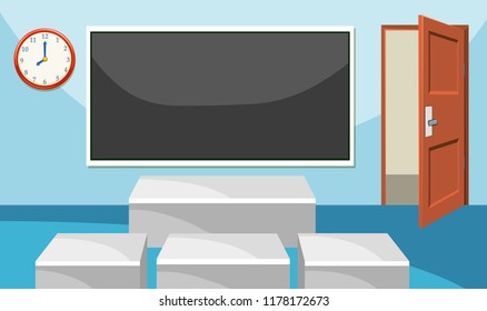 Moderne, leere Klassenräume, Hintergrund