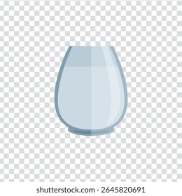 Modern empty whiskey glass vector icon with transparent background. Perfect for bar menu, drink illustrations, alcohol design, cocktail graphics, or beverage branding elements.