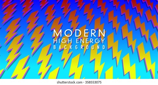 Modern Energetic Lightning Bolt Background.