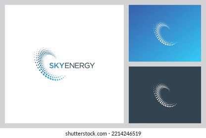 Modern energy logo and business card design. solution, positive, modern, energy, icon, Premium Vector