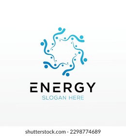 Modern energy logo design. Solution, Positive.
