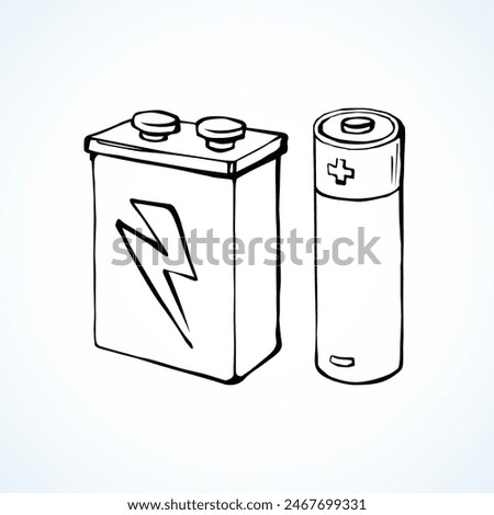 Modern engine cylinder on light backdrop. Freehand outline black ink hand drawn pole object logo pictogram emblem sketchy in retro art doodle cartoon style pen on paper space for text. Closeup view