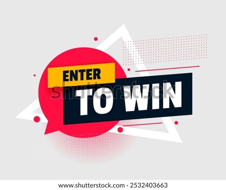 modern enter to win reward template for business advertisement vector