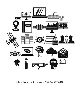 Modern entertainment icons set. Simple set of 25 modern entertainment vector icons for web isolated on white background