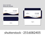 Modern envelope template design, corporate business envelope template