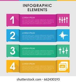 Modern equalizer infographic template. infographic design with equalizer icons. can be used for presentation, diagram, annual report, web design.