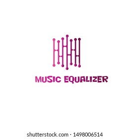 Modern Equalizer music icon template. design logo vector illustrasion