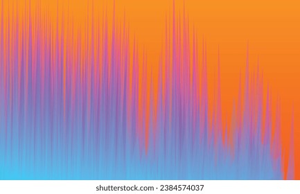 Modern equalizer of sound waves. Vector illustration blue on orangebackground - EPS 10