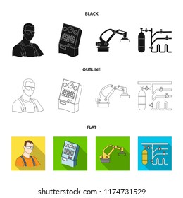 Modern equipment and other web icon in cartoon style.Machine tools and equipment factory icons in set collection.