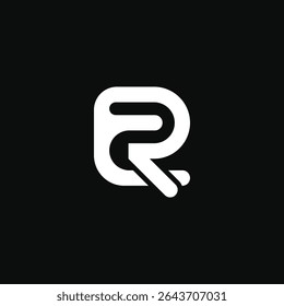 Conjunto de logotipo de carta Er Re moderno com tipografia mínima limpa e design elegante monograma, ideal para identidade corporativa, marca, agências criativas e start-ups digitais.