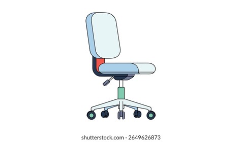 Modern ergonomic office chair with adjustable height and swivel base for comfortable seating