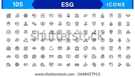 Modern ESG Icons - Ideal for Apps, Websites, and Marketing in the Sustainability and Responsibility Space