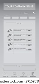 Modern e-shop and website template gray