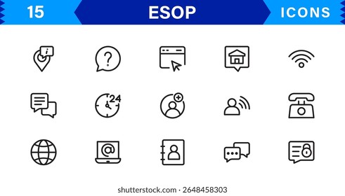 Modern ESOP Icons - High-Quality Graphics for Finance, Corporate Plans, and Employee Ownership Projects