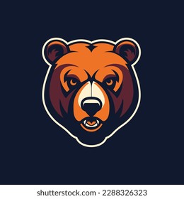 modern e-sport bear head logo