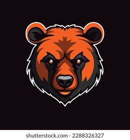 modern e-sport bear head logo