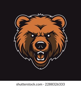 modern e-sport bear head logo