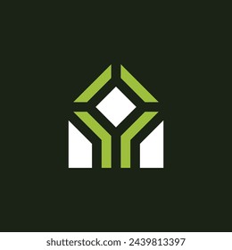 Modernes Essential Diamond House Baumlogo