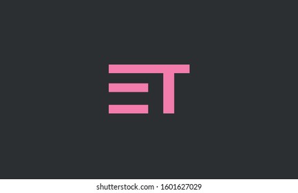 Modern ET TE logo design template