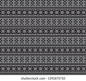 Modern Ethnic Fair Isle Seamless Pattern for website resources, graphics, print designs, fashion textiles,knitwear, etc.