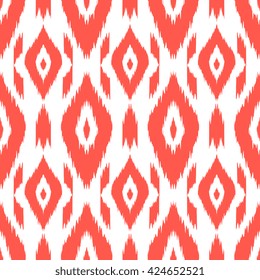 Modern ethnic seamless pattern in bohemian, hipster fashion style. Aztec, Navajo, Mexican wallpaper. Ikat ornament for textile design, home decor, wrapping paper. Vector background.