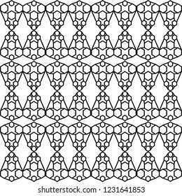 Modern Ethnic seamless pattern. Monochrome texture. Simple geometric ornament. Design for prints, decoration, textile. Stylish ethnic background