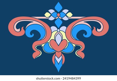 Modern ethnic tribal symbols pattern in pastel colors. Vector illustration