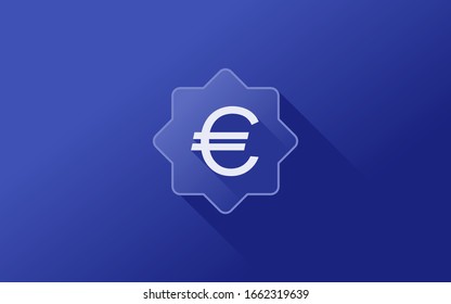 Modern Euro Icon Logo vector illustration design. EU European Union, Eurozone and Monetary Agreement Currency, Economy, Investment, Finance, and Business element. 