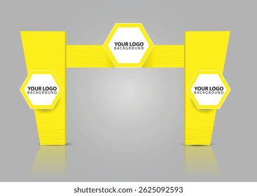 Modern Event Gate Vector Design, Floral, Traditional, Islamic, Wedding Arch Templates. 3D Entrance Gate for Festivals, Ceremonies and Corporate Events. Event arch or entrance gate mockup template.