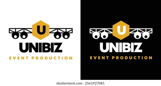 Modern Event Production Logo Design Illustration