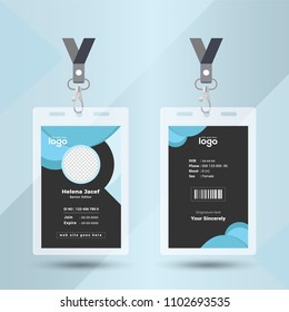 Modern Event Staff Id Card Set Stock Vector (Royalty Free) 1102693535