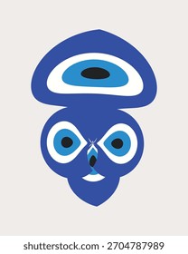 Arte moderno del cartel del ojo del mal - diseño contemporáneo del Vector del ojo del mal para la impresión y la decoración