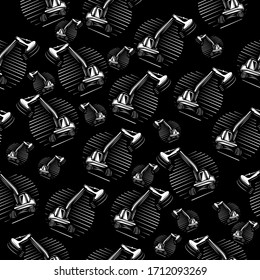 Diseño moderno Excavator con fondo negro.