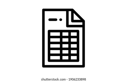 Modern excel file icon flat style vector illustration.