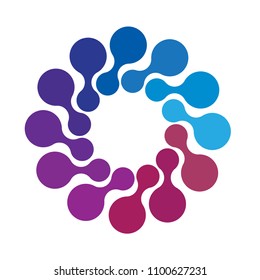 Modern And Excellent Circle Dots Connection Logo