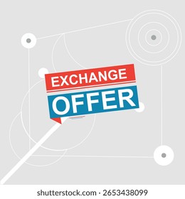 Modelo de banner de oferta de troca moderna design de vetor simples