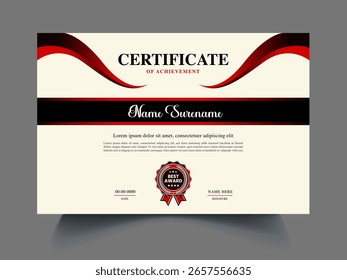 Modern exclusive certificate design template