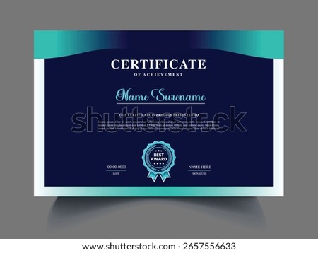 Modern exclusive certificate design template