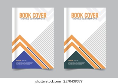 Modern and exclusive Print-ready business book cover template, with image
