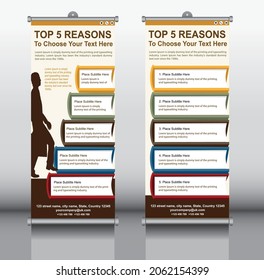 Modern Exhibition Advertising Trend Roll Up Banner Stand Poster Brochure flat Roll Up Roll Up poster. vector eps